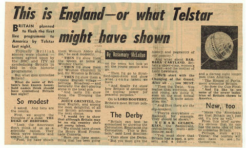 This is England—or what Telstar might have shown