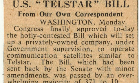 U.S. "Telstar" Bill